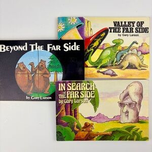 The Far Side Lot of Three Softcover Paperback Books by Gary Larson 1980s Comics